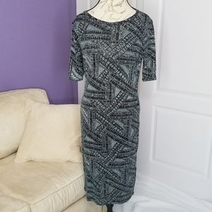 Elegant Black and Silver Bodycon Julia Dress